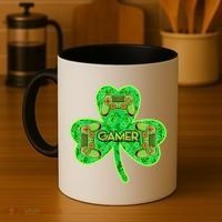 St Patrick's Day Shamrock Gamer Coffee Mug thumb 4