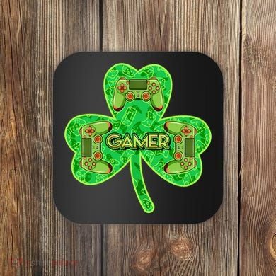 St Patrick's Day Shamrock Gamer Coaster