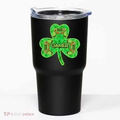St Patrick's Day Shamrock Gamer Tumbler