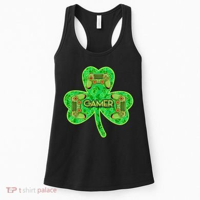 St Patrick's Day Shamrock Gamer Women's Tank Top
