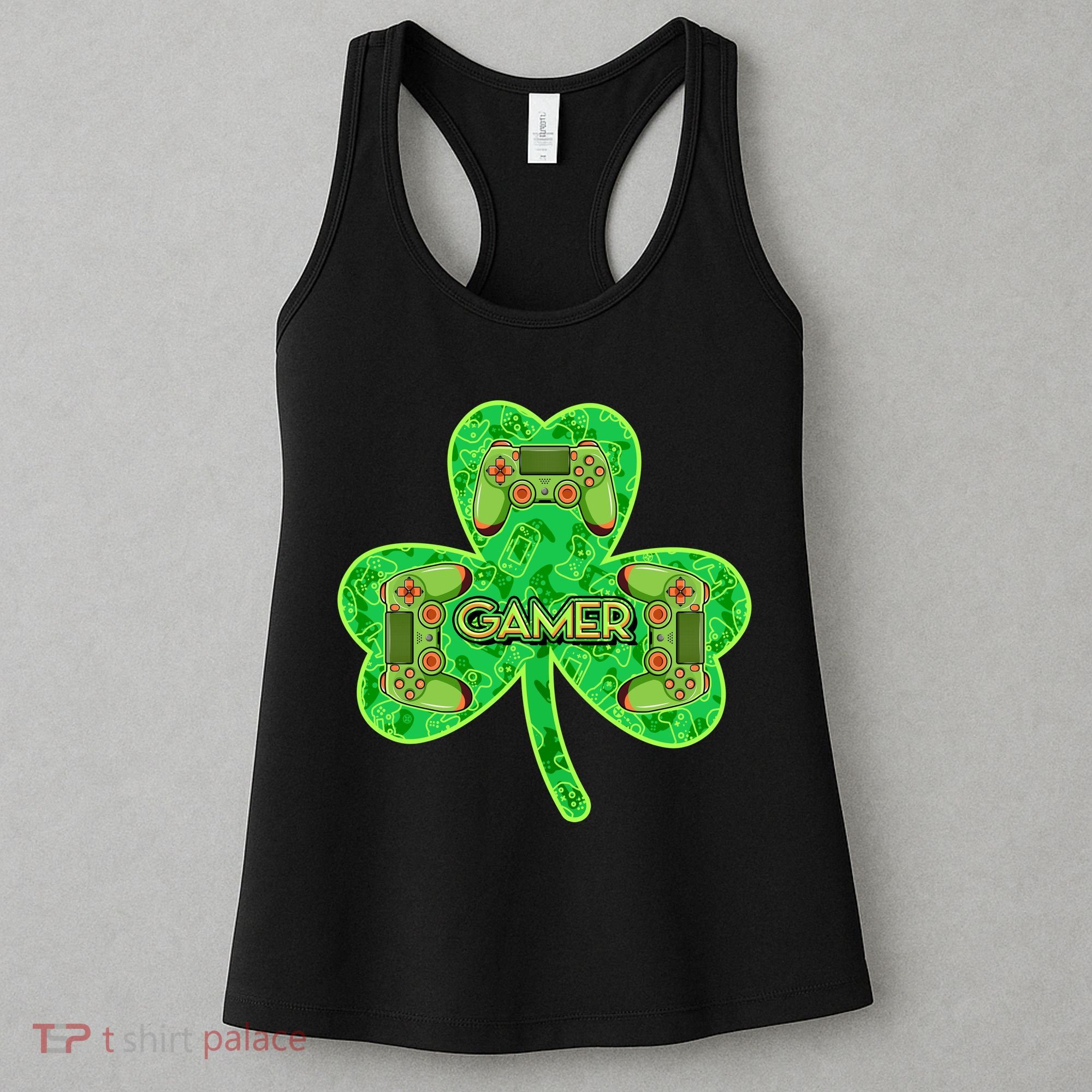 St Patrick's Day Shamrock Gamer Women's Tank Top