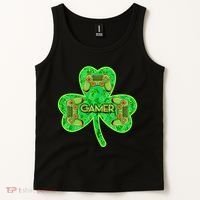 St Patrick's Day Shamrock Gamer Tank Top thumb 2