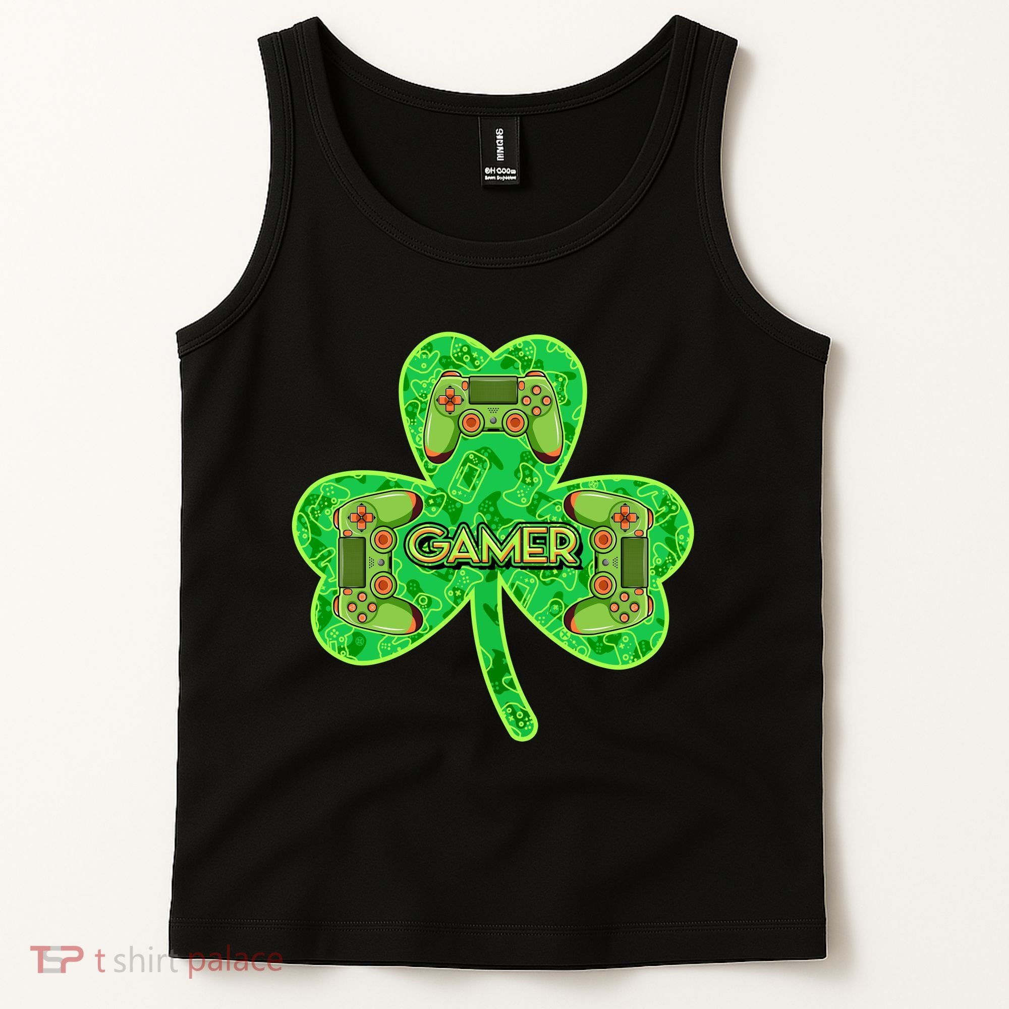 St Patrick's Day Shamrock Gamer Tank Top