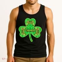 St Patrick's Day Shamrock Gamer Tank Top thumb 3
