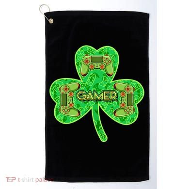 St Patrick's Day Shamrock Gamer Golf Towel