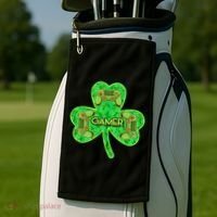St Patrick's Day Shamrock Gamer Golf Towel thumb 2