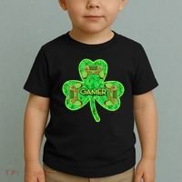 St Patrick's Day Shamrock Gamer Toddler T-Shirt thumb 2