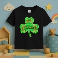 St Patrick's Day Shamrock Gamer Toddler T-Shirt thumb 3