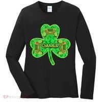 St Patrick's Day Shamrock Gamer Women's Long Sleeve Shirt thumb 0
