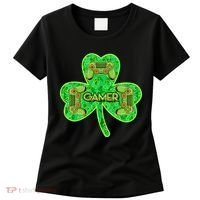 St Patrick's Day Shamrock Gamer Women's T-Shirt thumb 0