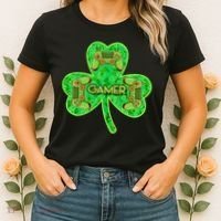 St Patrick's Day Shamrock Gamer Women's T-Shirt thumb 2