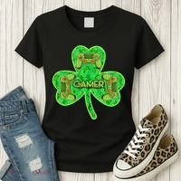 St Patrick's Day Shamrock Gamer Women's T-Shirt thumb 3