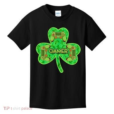 St Patrick's Day Shamrock Gamer Kids T-Shirt
