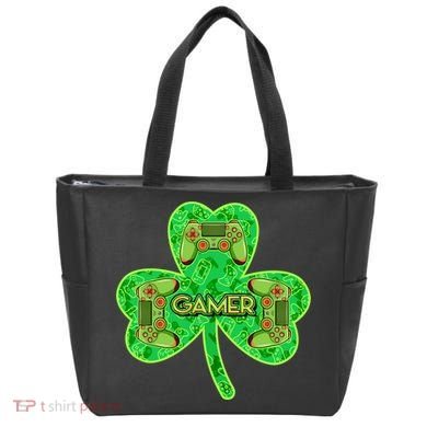St Patrick's Day Shamrock Gamer Tote Bag