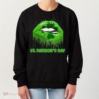 St Patrick's Day Shamrock Irish Lips Women's Sweatshirt thumb 0