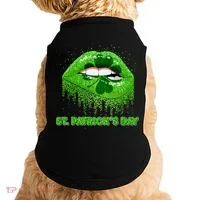 St Patrick's Day Shamrock Irish Lips Doggie Tank thumb 0