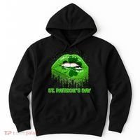St Patrick's Day Shamrock Irish Lips Hoodie thumb 0