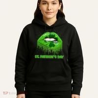 St Patrick's Day Shamrock Irish Lips Hoodie thumb 5