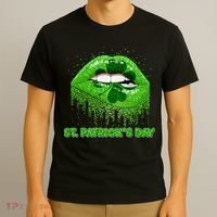 St Patrick's Day Shamrock Irish Lips T-Shirt thumb 3
