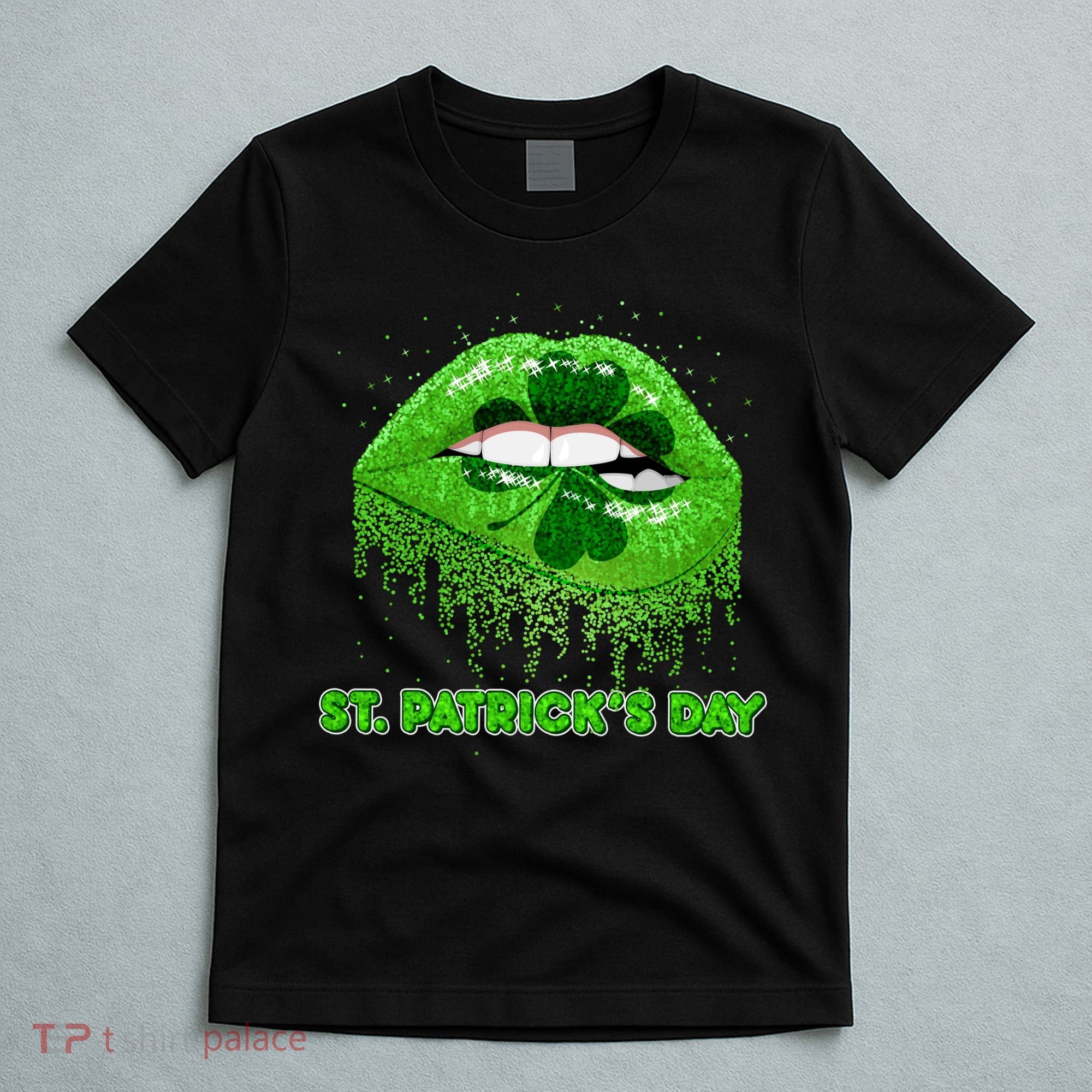 St Patrick's Day Shamrock Irish Lips T-Shirt