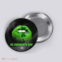 St Patrick's Day Shamrock Irish Lips Button thumb 0