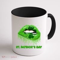 St Patrick's Day Shamrock Irish Lips Coffee Mug thumb 1