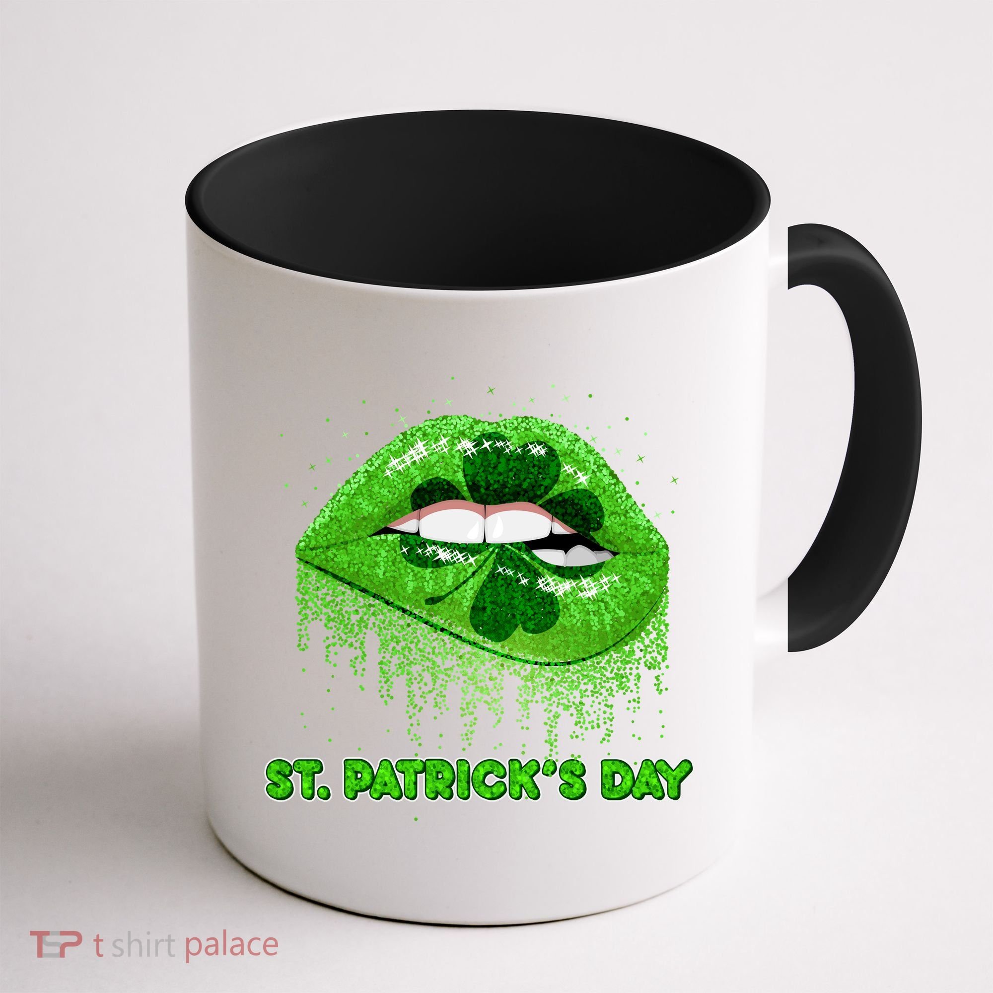St Patrick's Day Shamrock Irish Lips Coffee Mug