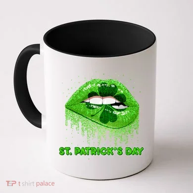 St Patrick's Day Shamrock Irish Lips Coffee Mug