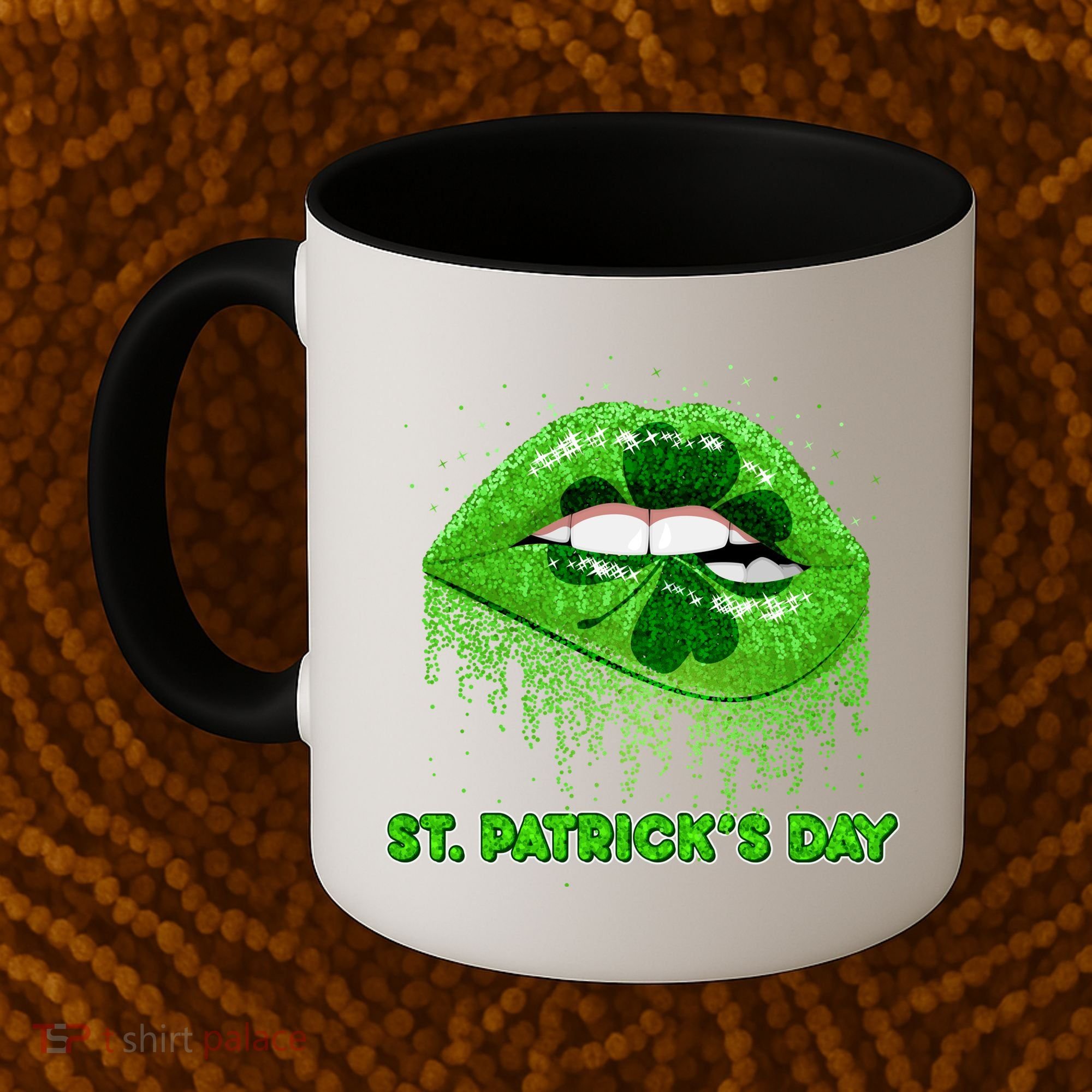 St Patrick's Day Shamrock Irish Lips Coffee Mug