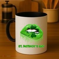 St Patrick's Day Shamrock Irish Lips Coffee Mug thumb 4