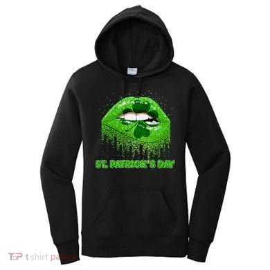 St Patrick's Day Shamrock Irish Lips Women's Hoodie