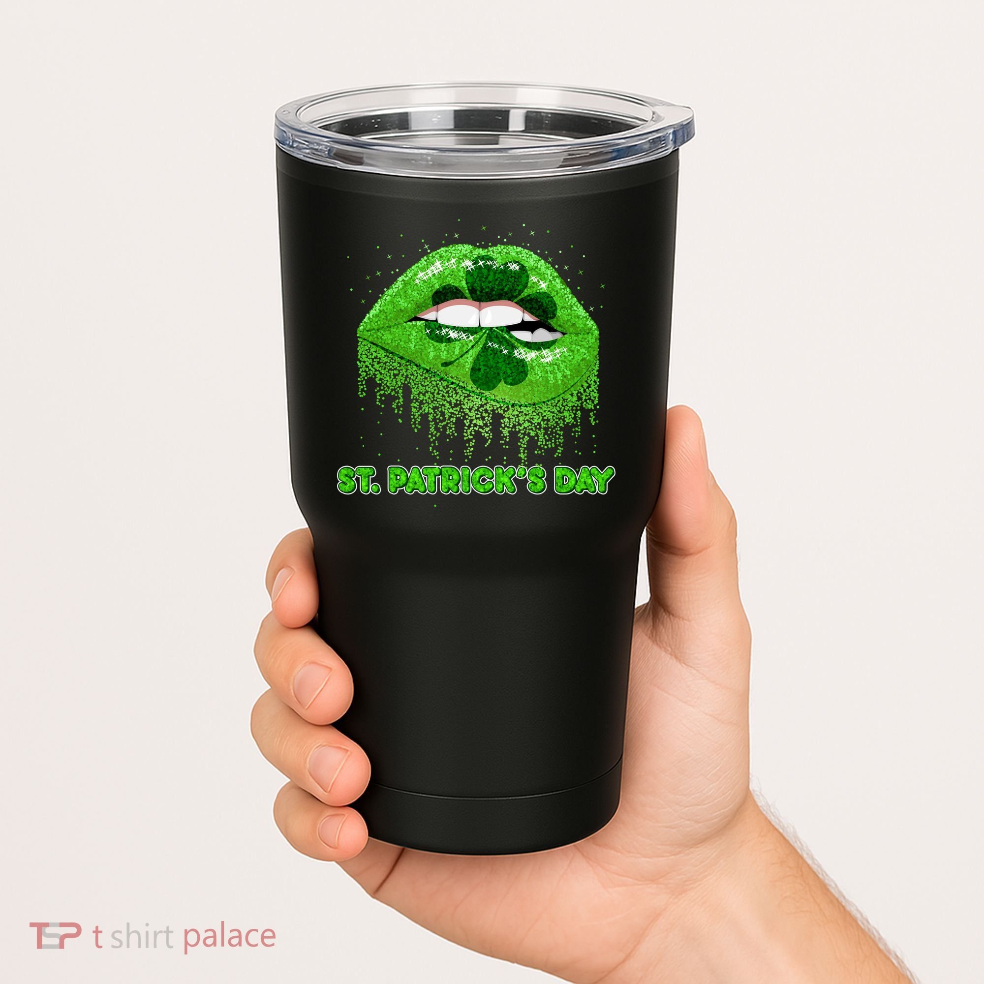 St Patrick's Day Shamrock Irish Lips Tumbler