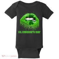 St Patrick's Day Shamrock Irish Lips Baby Bodysuit thumb 0