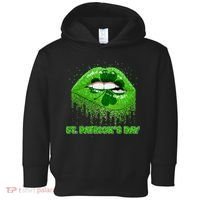 St Patrick's Day Shamrock Irish Lips Toddler Hoodie thumb 0