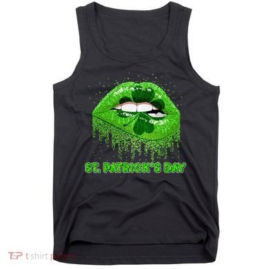 St Patrick's Day Shamrock Irish Lips Tank Top