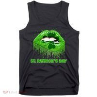 St Patrick's Day Shamrock Irish Lips Tank Top thumb 0