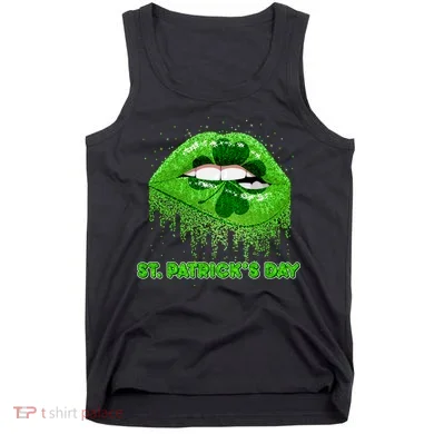 St Patrick's Day Shamrock Irish Lips Tank Top