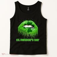 St Patrick's Day Shamrock Irish Lips Tank Top thumb 2