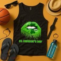St Patrick's Day Shamrock Irish Lips Tank Top thumb 4