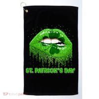St Patrick's Day Shamrock Irish Lips Golf Towel thumb 0