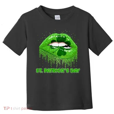 St Patrick's Day Shamrock Irish Lips Toddler T-Shirt