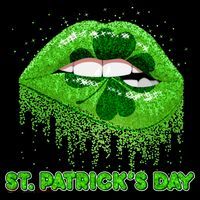 St Patrick's Day Shamrock Irish Lips Women's Long Sleeve Shirt thumb 2