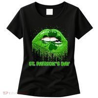 St Patrick's Day Shamrock Irish Lips Women's T-Shirt thumb 0