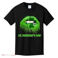 St Patrick's Day Shamrock Irish Lips Kids T-Shirt thumb 0