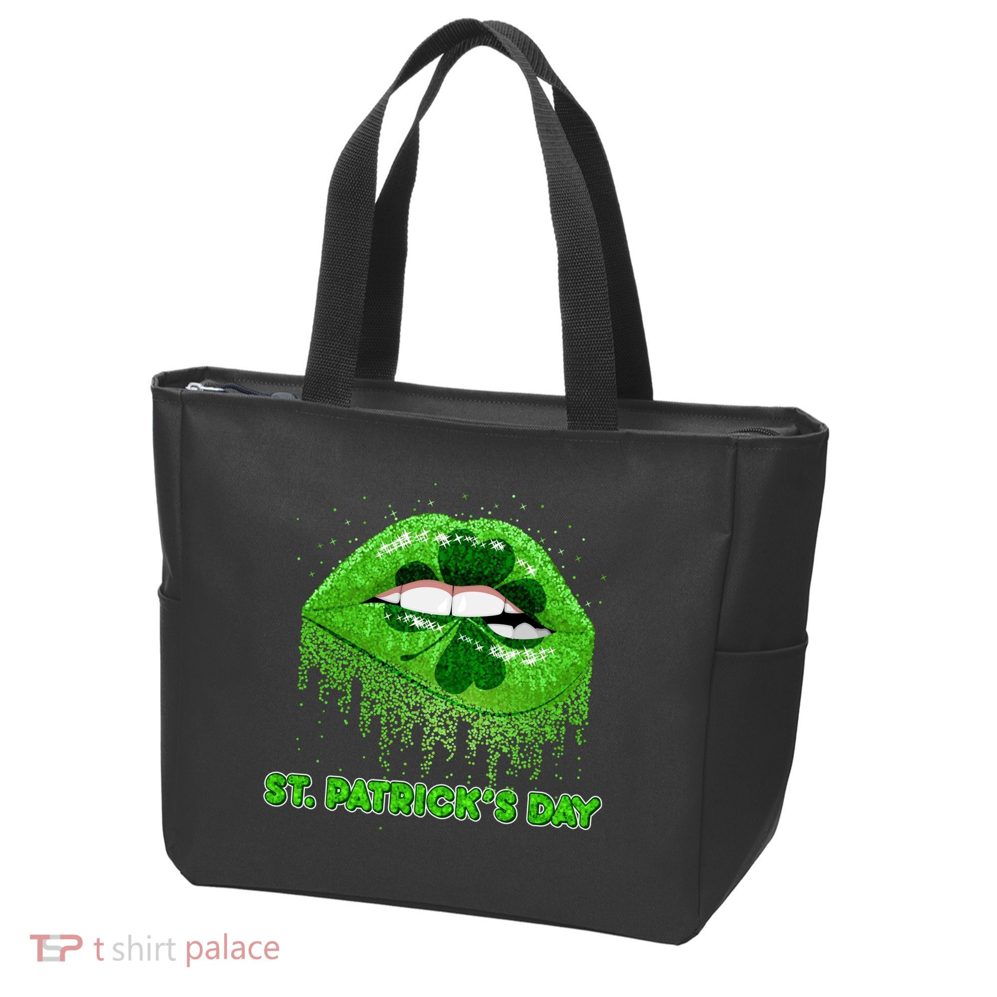 St Patrick's Day Shamrock Irish Lips Bag
