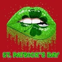 St Patrick's Day Shamrock Irish Lips Christmas Stocking thumb 1