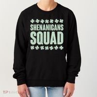 St Patrick's Day Shenanigans Squad Shamrocks Clover Women's Sweatshirt thumb 0