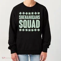 St Patrick's Day Shenanigans Squad Shamrocks Clover Women's Sweatshirt thumb 0