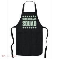 St Patrick's Day Shenanigans Squad Shamrocks Clover Apron thumb 0