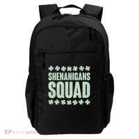 St Patrick's Day Shenanigans Squad Shamrocks Clover Backpack thumb 0